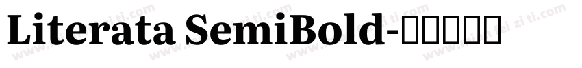 Literata SemiBold字体转换